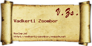 Vadkerti Zsombor névjegykártya